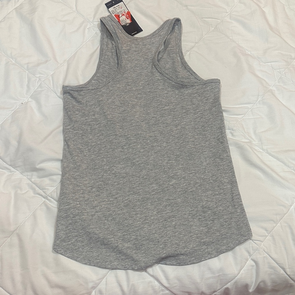 NEW Adidas Heather Gray Tank with Mint Logo size 7/8 - Picture 5 of 5